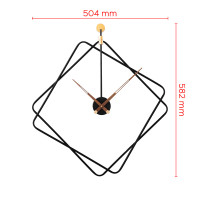 Dizajnové kovové hodiny čierne MPM E04.4478.90, 60cm